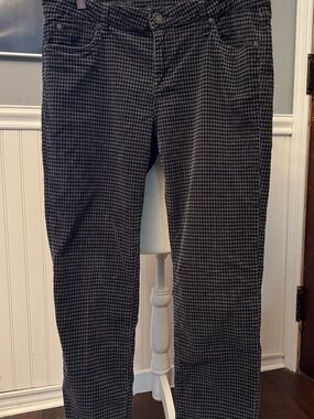 Kut From The Kloth Jeans Pants Diana Skinny Gray Corduroy Houndstooth Size 14